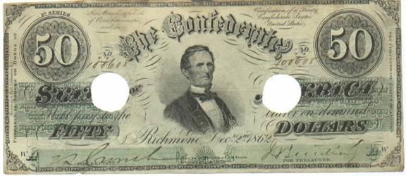 CSA 1862 $50 Face