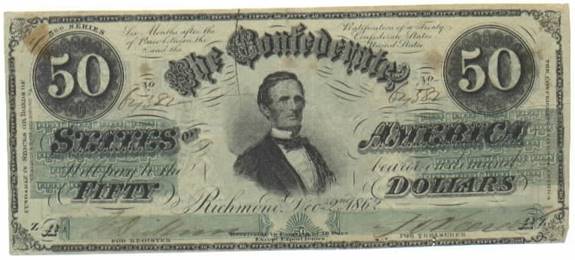 CSA 1862 $50 Face