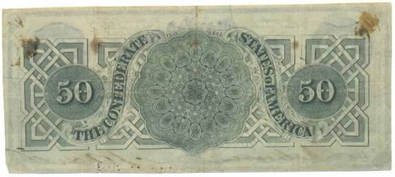 CSA 1862 $50 Back